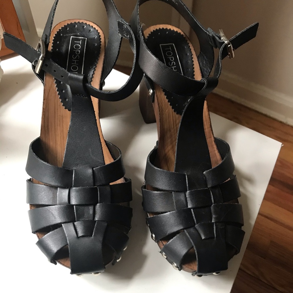Topshop buckle studded shoes